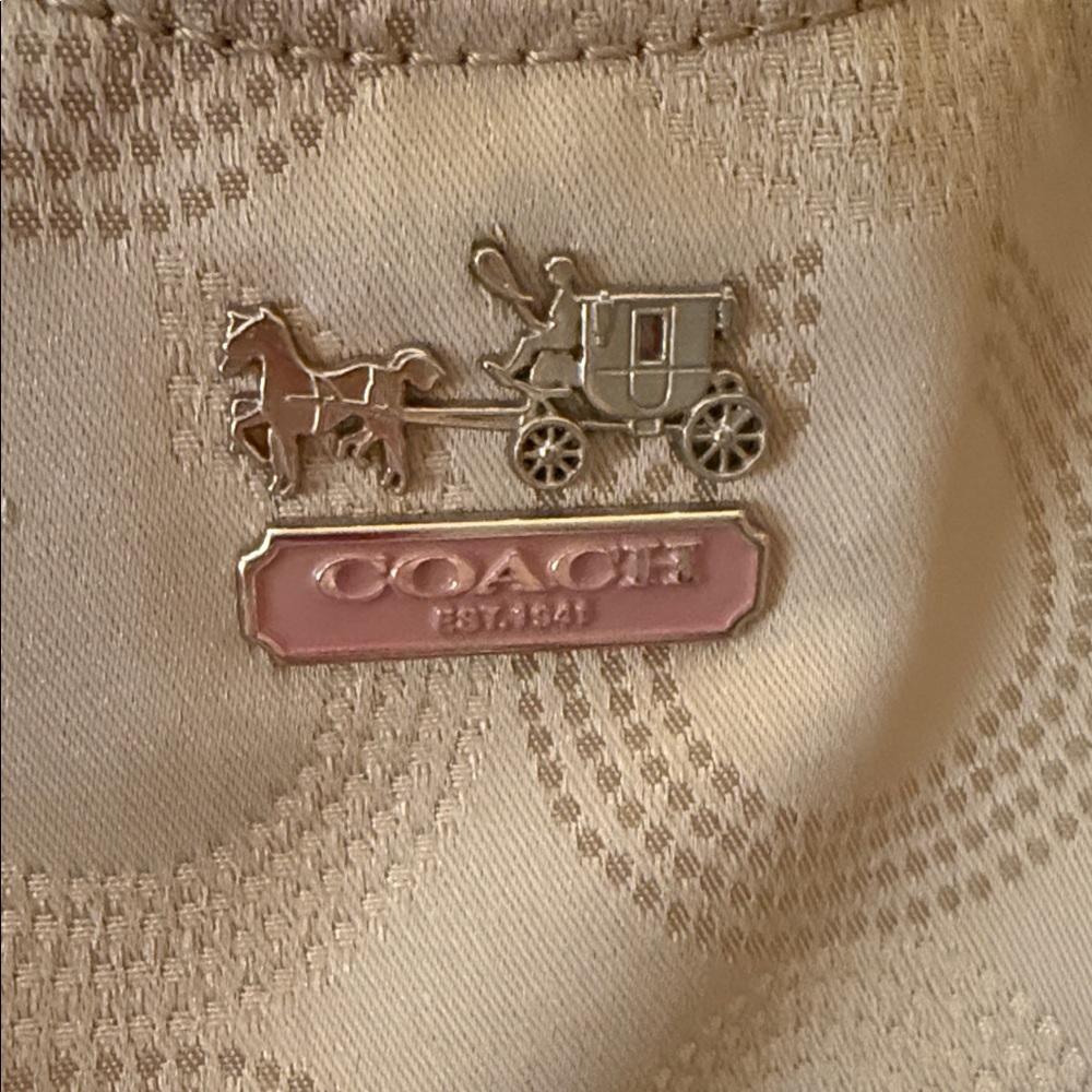 Coach Tan and Pink Shoulder Bag - Picture 7 of 7